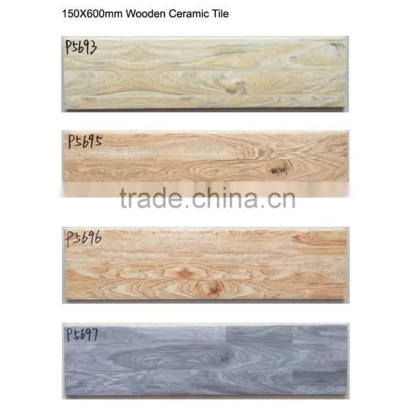 P5697 150x600mm Grey Color 3D Technology Inkjet Wood Look Ceramic Tile Factory Price photo-6