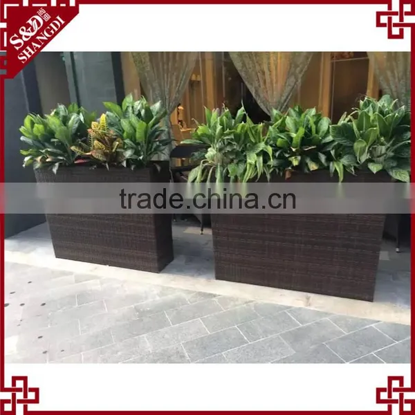 Custom Tall Rattan Planter Boxes photo-2