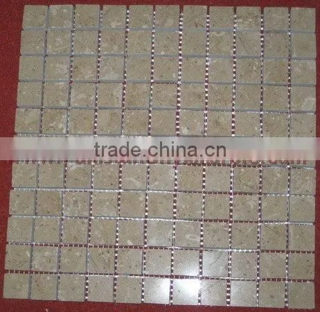 UNIQUE SAHARA BEIGE MARBLE MOSAIC TILES photo-6