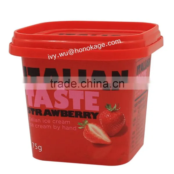 Disposible Ice Cream Plastic Cups With Lids, Ice Cream Cup Design photo-3