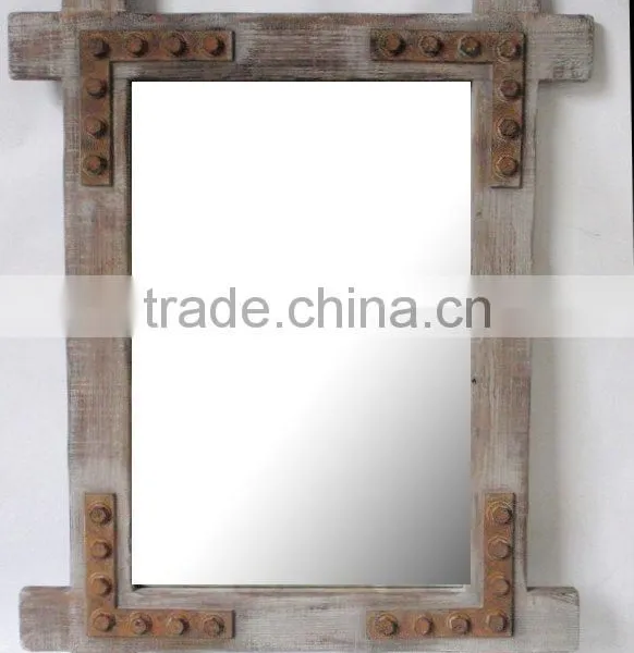 2016 Distressed Mirror Frame Wooden Mirror Frame photo-5