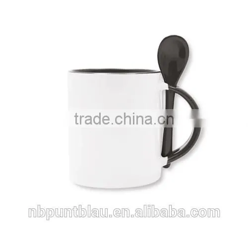 Mug With Spoon for Sublimation Printing ,300ml photo-2