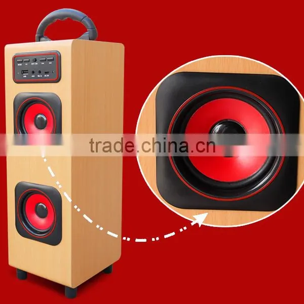 2017 New Design Quadrate Shape Loudspeaker, Wireless Plug-in Card Retro Stereo Bluetooth Speaker Box photo-5