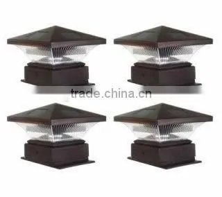 1-PC PAGODA II Plastic Solar Post Cap Garden Deck Light photo-2