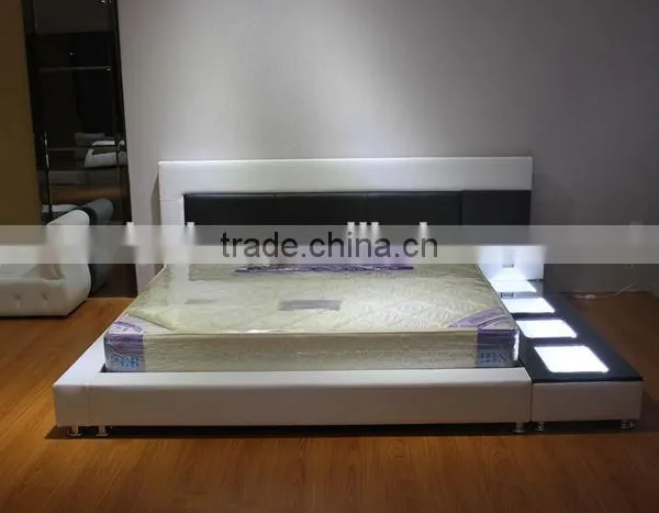 Hot Selling Soft Modern Leather Bed With Speaker photo-3