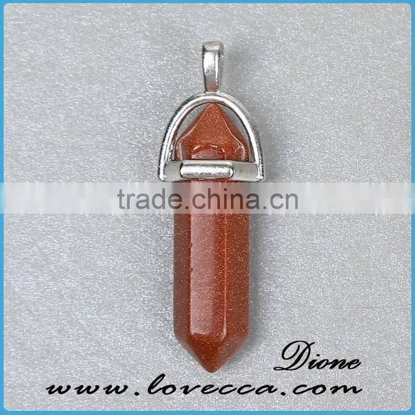 Natural Quartz Crystal Pendant, Druzy Gem Stone Pendant Charms photo-2