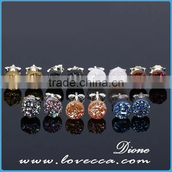 Druzy 925 Sterling Silver Earring, Beautiful Silver Jewelry, Wholesale Silver Jewellery Jaipur India photo-5
