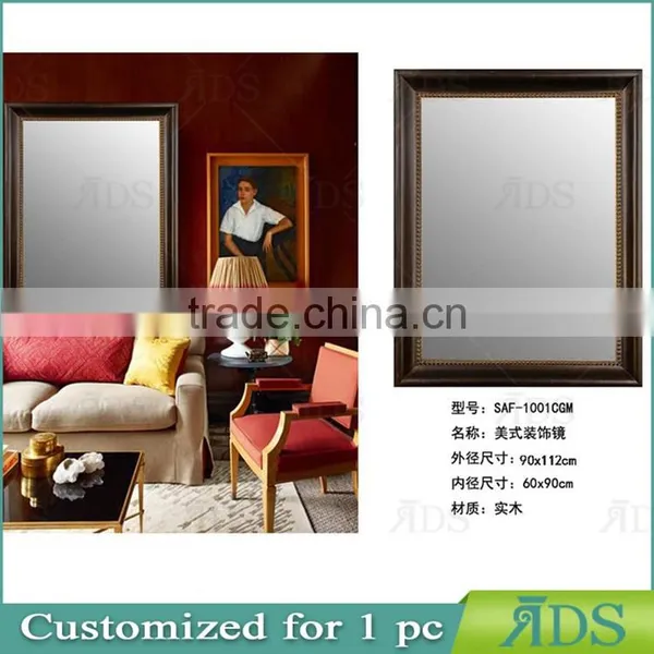 Hand Paint Finish Decorative Solid Wood Carving Mirror Frame photo-4