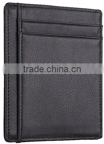 Personlized Place Sim Card Holder Wallet Genuine Leather Credit Card Holder photo-6