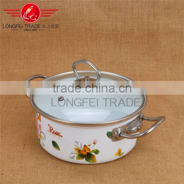 High Quality Printing Gift Promotion Hot Item Enamel/ Ceramic Casserole Pot /Cookware Set photo-5