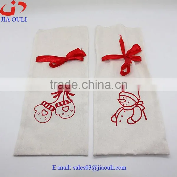 White Wine Bottle Bag for Christmas Gift Decoration photo-2