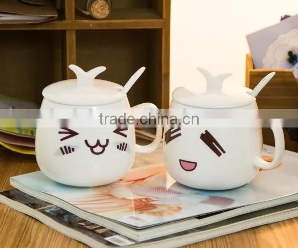 Bulk Creative Cute Smily Face Promotional Ceramic Mug, Facial Expression Mug photo-2