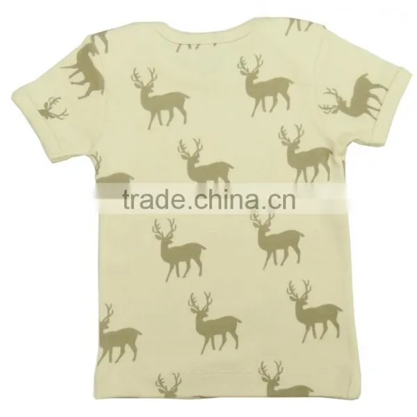 Natural Color Plain and Printed Envelop Style Baby t Shirts and Organic Cotton Long Sleeve and Short Sleeve Polo t Shirt for Ba photo-2