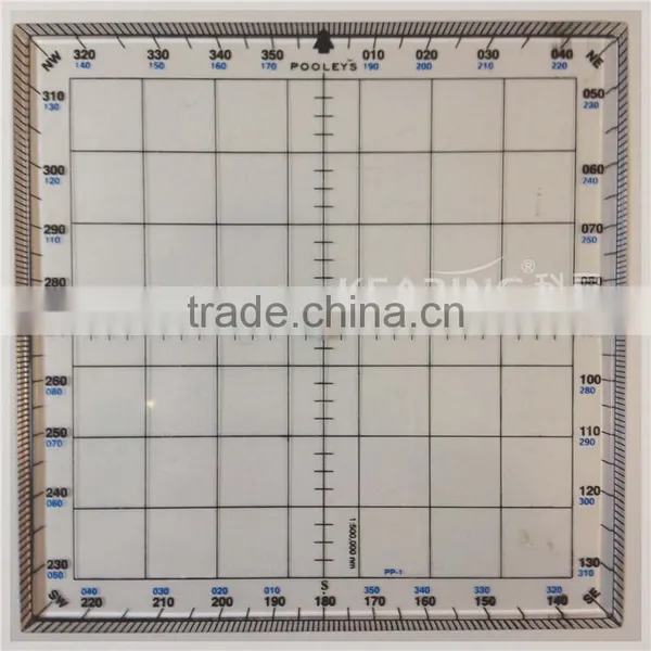 Aviation Protractor - Square in Flexi Durable Plastic ( 5'' * 5'' ) Nautical Grid Protractor # KPP-1 photo-2