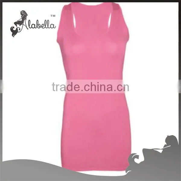 New Womens Plus Scoop Neck Racer Back Sleeveless Long Jersey Vest Top Size 16-20 photo-3