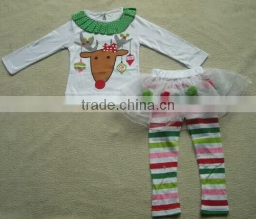 Wholesale Children Boutique Clothe Fo Infant And Toddler Christmas Clothes Set With 100%cotton Kids Persnickety Clothing Set photo-4