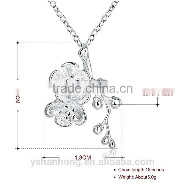 Fashion Plum 925 Silver Pendant Necklace photo-4