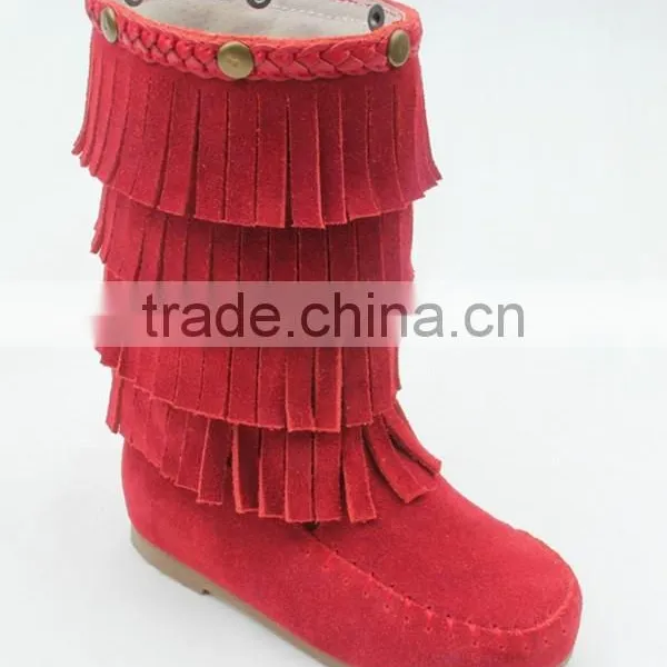 Wholesale Toddler Girls Italian Leather Moccasins Shoes Boot photo-2