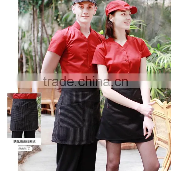 Juqian 2016 Oem Classic Unisex Sexy Chinese Restaurant Waiter/waitress Uniform Designs photo-5