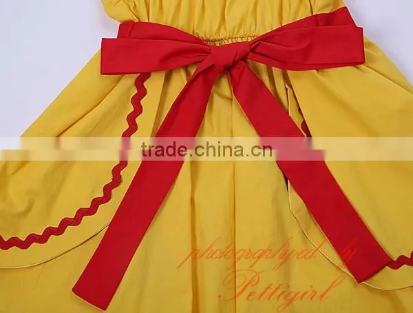 Halloween Costume Yellow Flower Girl Dresses photo-6
