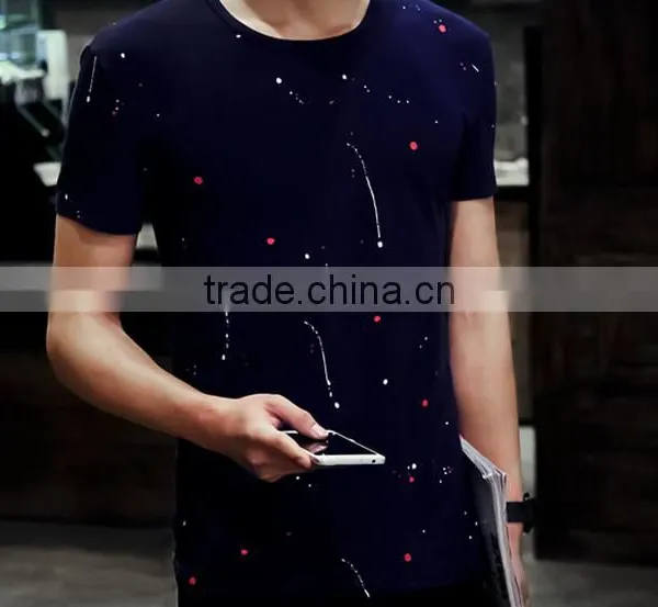 Han Edition Cultivate One's Morality Round Collar T-shirt Printing Shirt photo-3