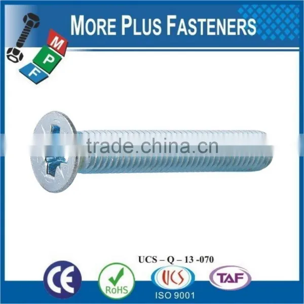 Made in Taiwan ISO 7046 Philips Flat Head Countersunk Grade 4 8 Carbon Steel Zinc Plated photo-5