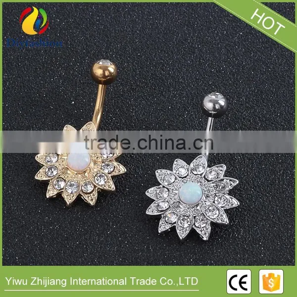 Multifunctional Sun Flower Navel Ring for Wholesales photo-3