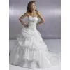 High Quality Organza Lace Material Appliqued Beaded Ruched Bridal Wedding Gown Custom Made