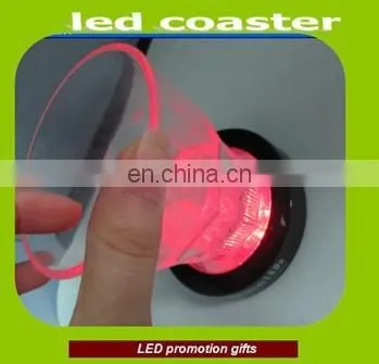 2015 Hot Sale Flashing Rgb Led Coaster for Christmas Decoration photo-4