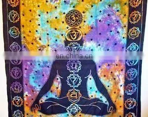 Cheap Price Vintage Wall Hanging Humans Body Charkra Yoga Mat Tapestry