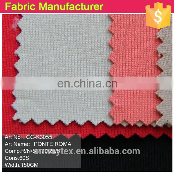 CC-0035 2014 New Styles Cotton and Spandex CTN/SP 95/5 Ponte Roma Knitted Fabric for Garments photo-3