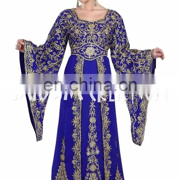 Bridal Party Wear Elegant Moroccan Khaleeji Thobe Dress For Women photo-5