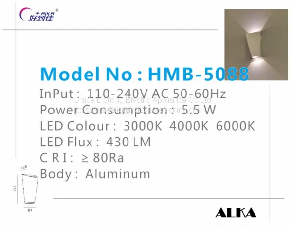 Mini 6W LED Wall Light for Hotel Decorative photo-2