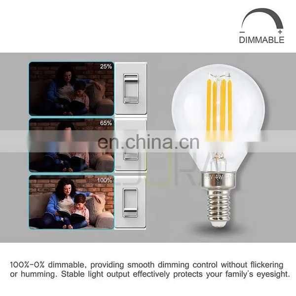 2 Years Warranty 2w 4w P45 G45 Low Voltage DC 3V 12v 24V Led Filament Bulb photo-7