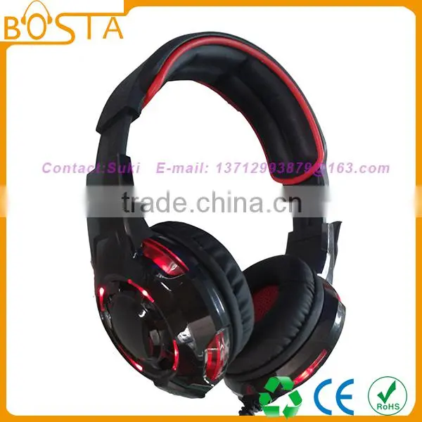 Dongguan Factory New Headphones Gaming Headset With Mic & LED Lighting for PC photo-5