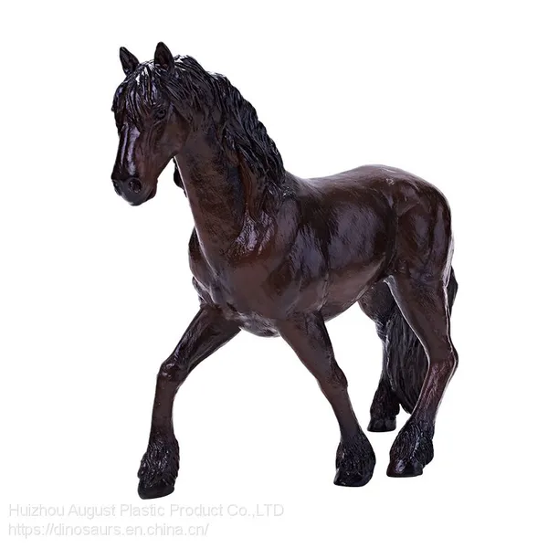 Chinese Factory Direct PVC Soft Vinyl Safe Animal Toys Customs Plastic Animal Figure Toys Friesian Horse photo-3