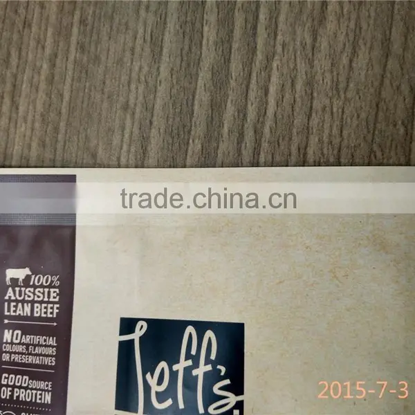 Three Side Sealed Paper Craft Lamination Beef Jerky Packaging Bags photo-3
