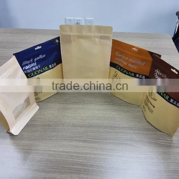 Flat Bottom Kraft Paper Bag With Clear Window for Food Packaging photo-4