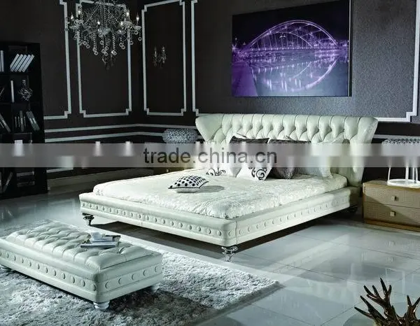 European Style Luxury Leather Bed/soft Bed photo-2