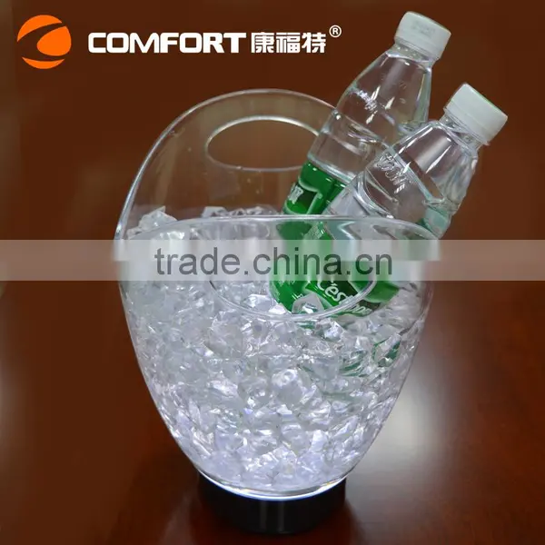 Nightclub Plastic LED Oval Ice Bucket 4L With Handle for Beer photo-6