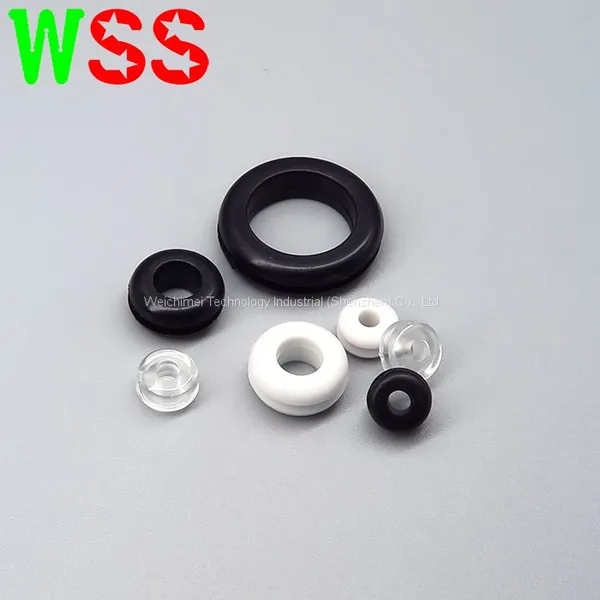 Black Rubber Grommet Silicone Rubber Part PVC Ring Wiring Grommet photo-3