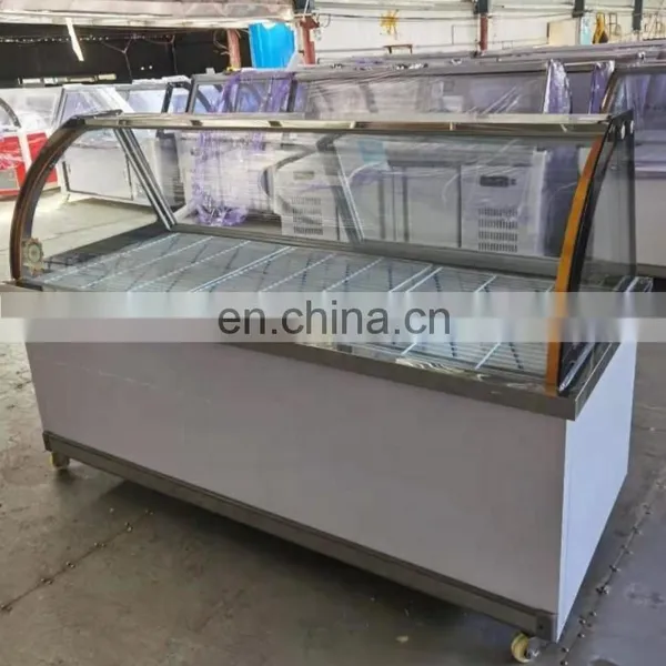 Ice Cream Display Cooler Restaurant Barbecue Malatang Refrigerator Preservation Frozen Commercial Ice Cream Display Showcase photo-3