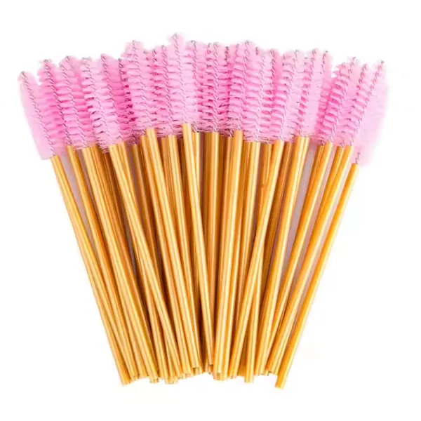 50pcs Cheap Disposable Nylon Mascara Wands and Eyelashes Curler in Portable Cosmetiquera Eyelashes Brush Free Samples photo-3