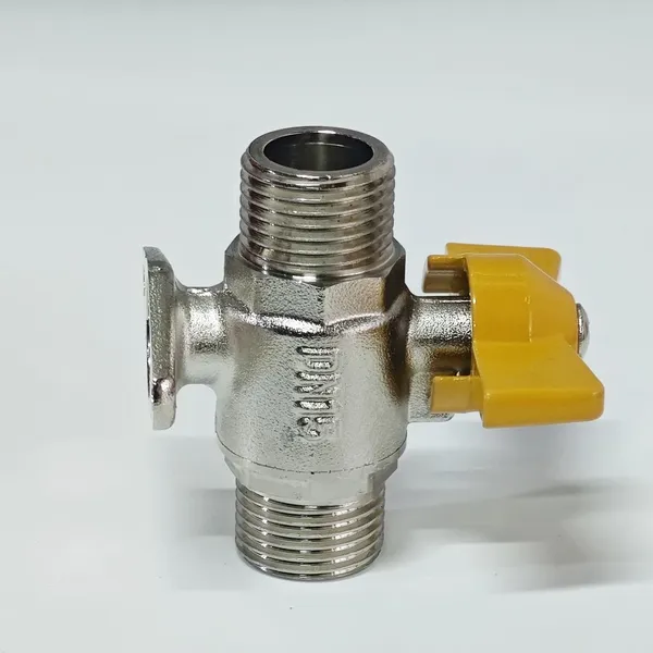 1/2Double Outer Wire Ball Valve,Fixed Ball Valve,Water Heater Ball Valve,electroplateCopper Ball Valve，Kitchen Ball Valve photo-4