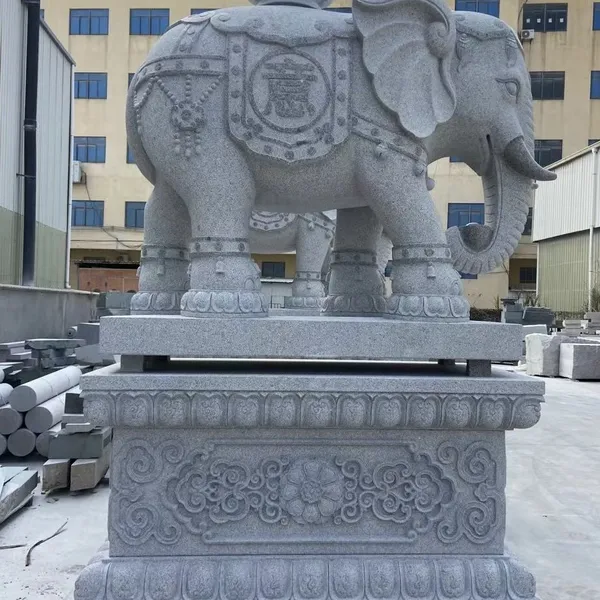 Fujian Granite Stone Elephant Stone Elephant Door Stone Elephant Ornaments Custom Processing photo-4
