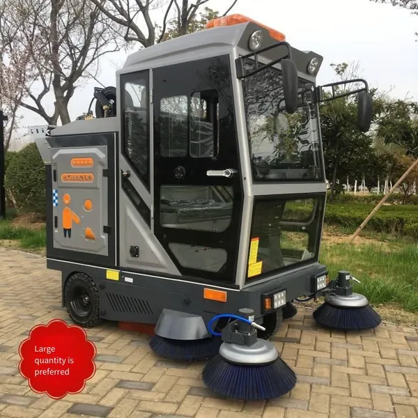 Small Outdoor Electric Road Sweeper, New Energy Street Sweeper, Easy to Operate, With High-pressure Cleaning photo-3