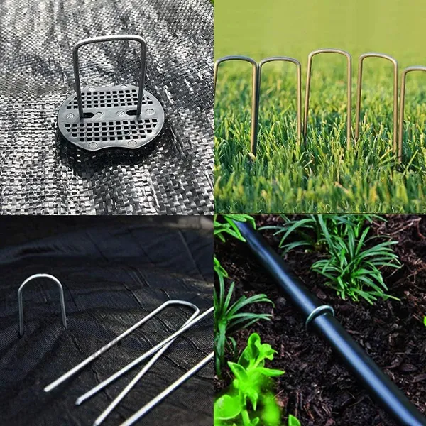 U Shape Staple Wholesale 6‘’ Sod Staples Landscaping Ground Staple Weed Pins U Pins for Weed Barrier photo-2