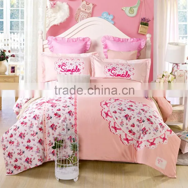 China Factory Made Reactive Pink Flowers Bedding Set photo-2