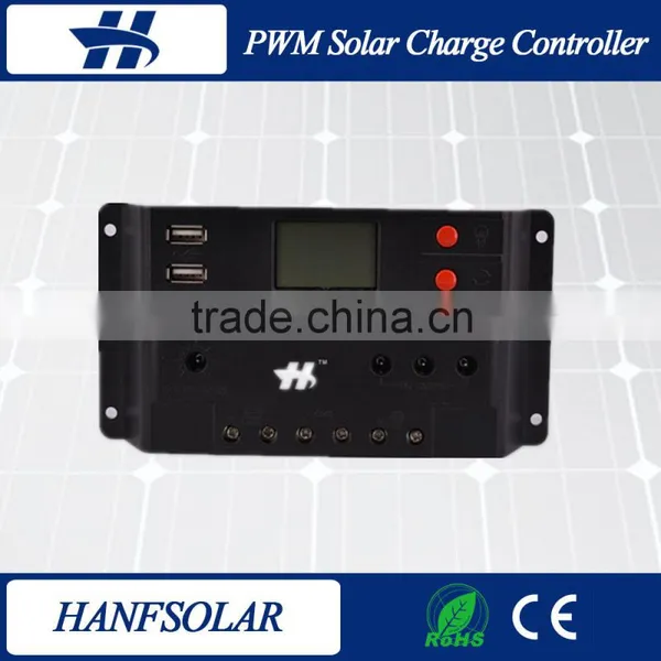 China Original Design 10A PWM Charge Controller,PWM Solar Charge Controller 12v 24v Auto LCD Display photo-2