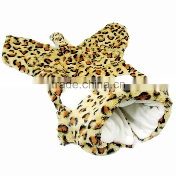 Hot Selling Autumn Winter Double Layer Velveteen Fleece Four Legs Style Leopard Pet Overcoat Dog Apparel photo-6